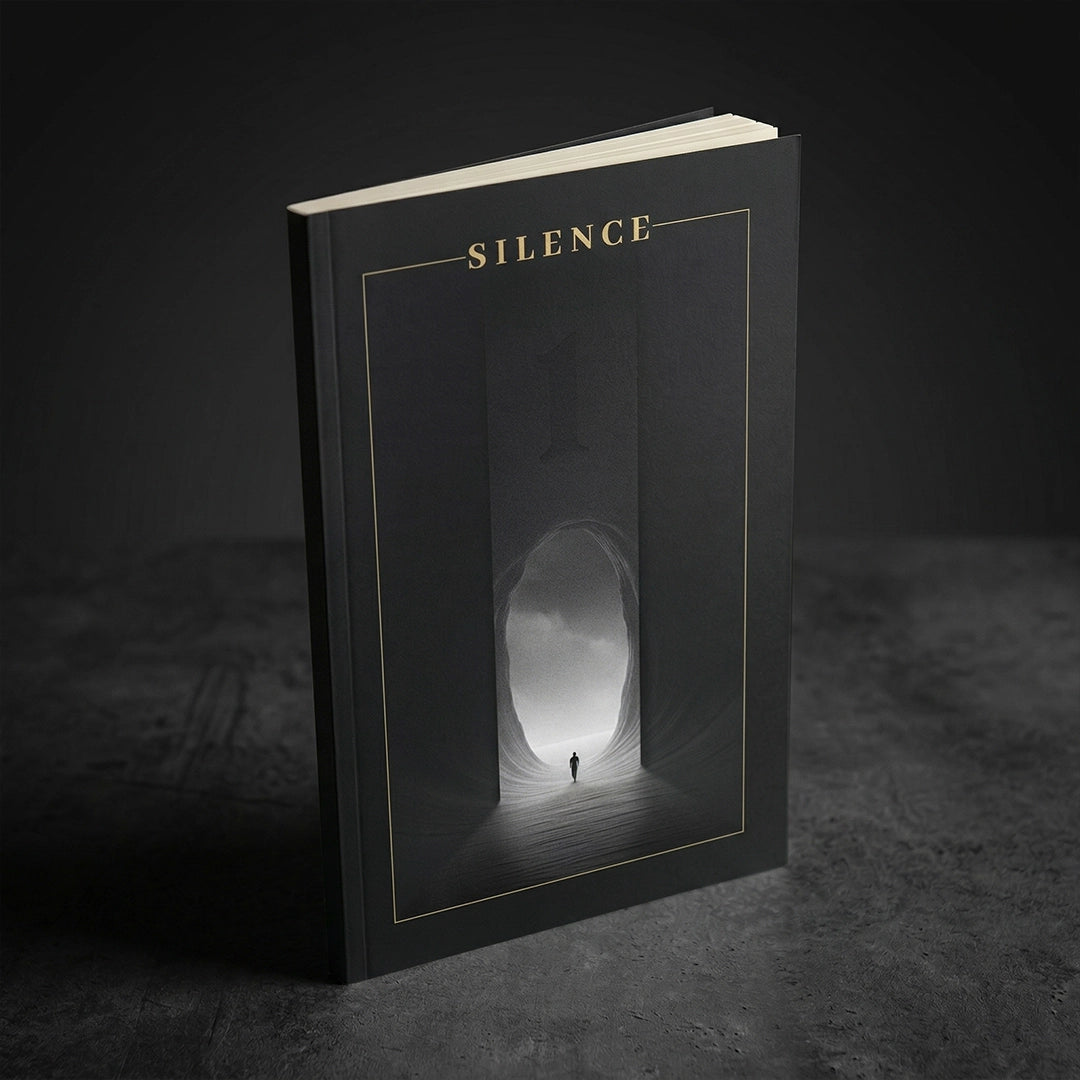 SILENCE journal front cover standing