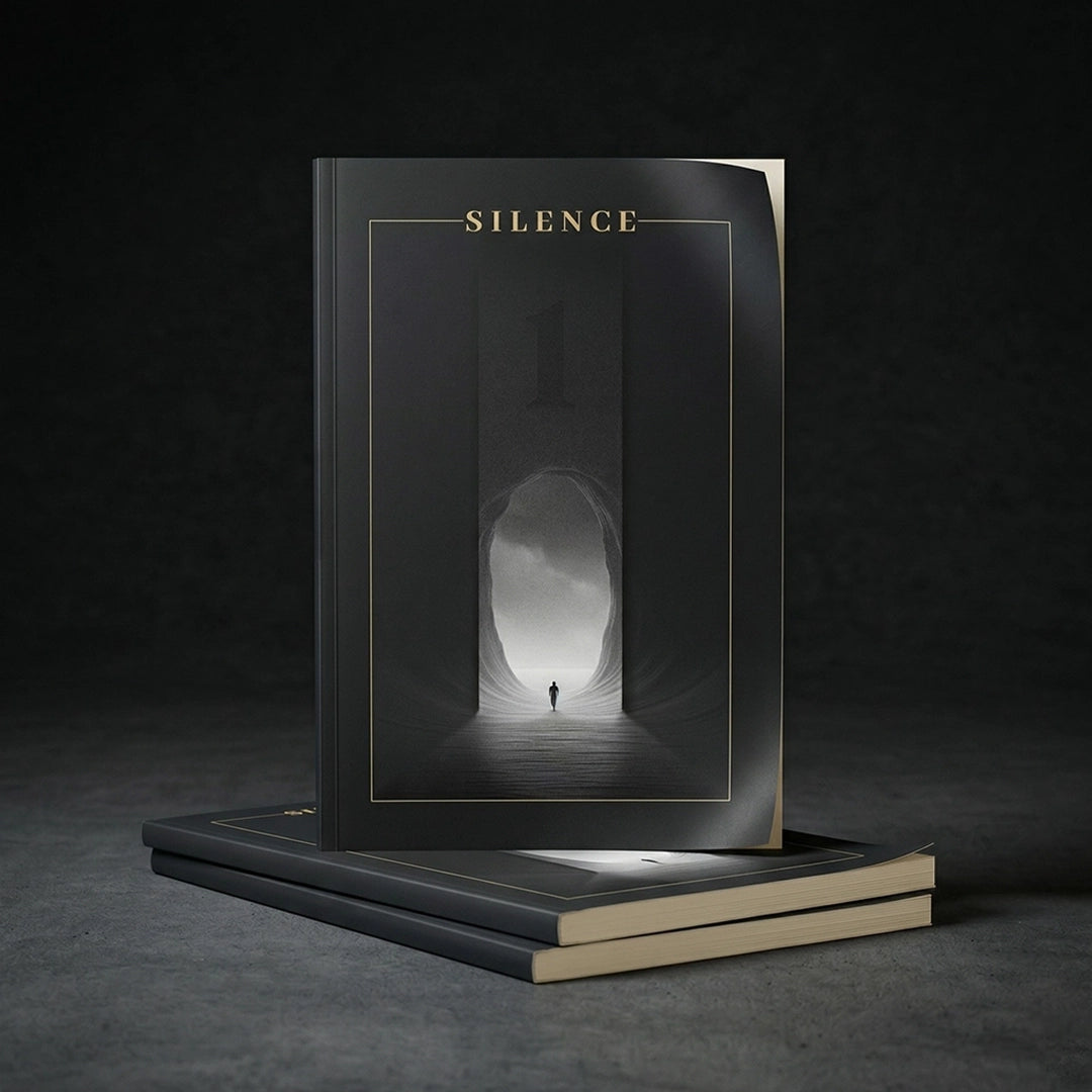 SILENCE journals stacked